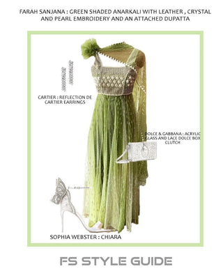 Green Shaded Anarkali