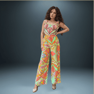 Aztec Empress Neon Co-ord Set - Farah Sanjana