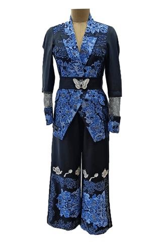 Blue Iris Blazer Set - Farah Sanjana