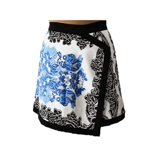 Blue Mykonos Kilt Skirt - Farah Sanjana