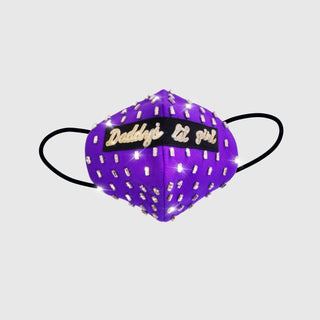 Crystal Embellished Mask With Personalised Slogans - Farah Sanjana