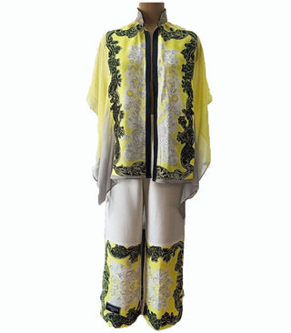 Canary Yellow Cape Set - Farah Sanjana