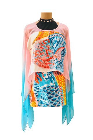 Cotton Candy Fish Cape Set - Farah Sanjana