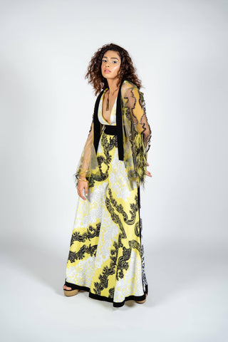 The Canary Mesh Robe - Farah Sanjana