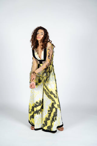 The Canary Mesh Robe - Farah Sanjana