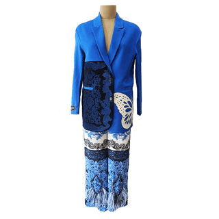 Electric Blue Blazer Set - Farah Sanjana