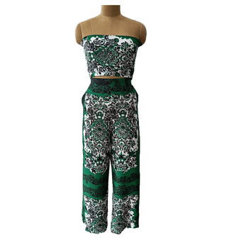 Emerald Green Tube Top And Pants - Farah Sanjana