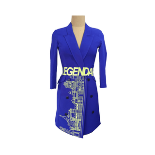 Electric Blue Building Blazer Dress - Farah Sanjana