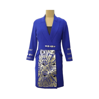 Electric Blue Sagrada Blazer Dress Farah Sanjana Electric Blue Sagrada Blazer Dress Farah Sanjana