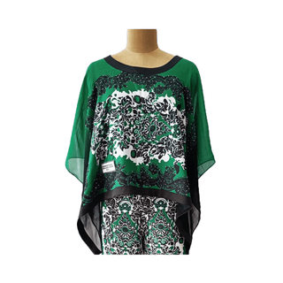 Emerald Green Sunset High Low Cape - Farah Sanjana