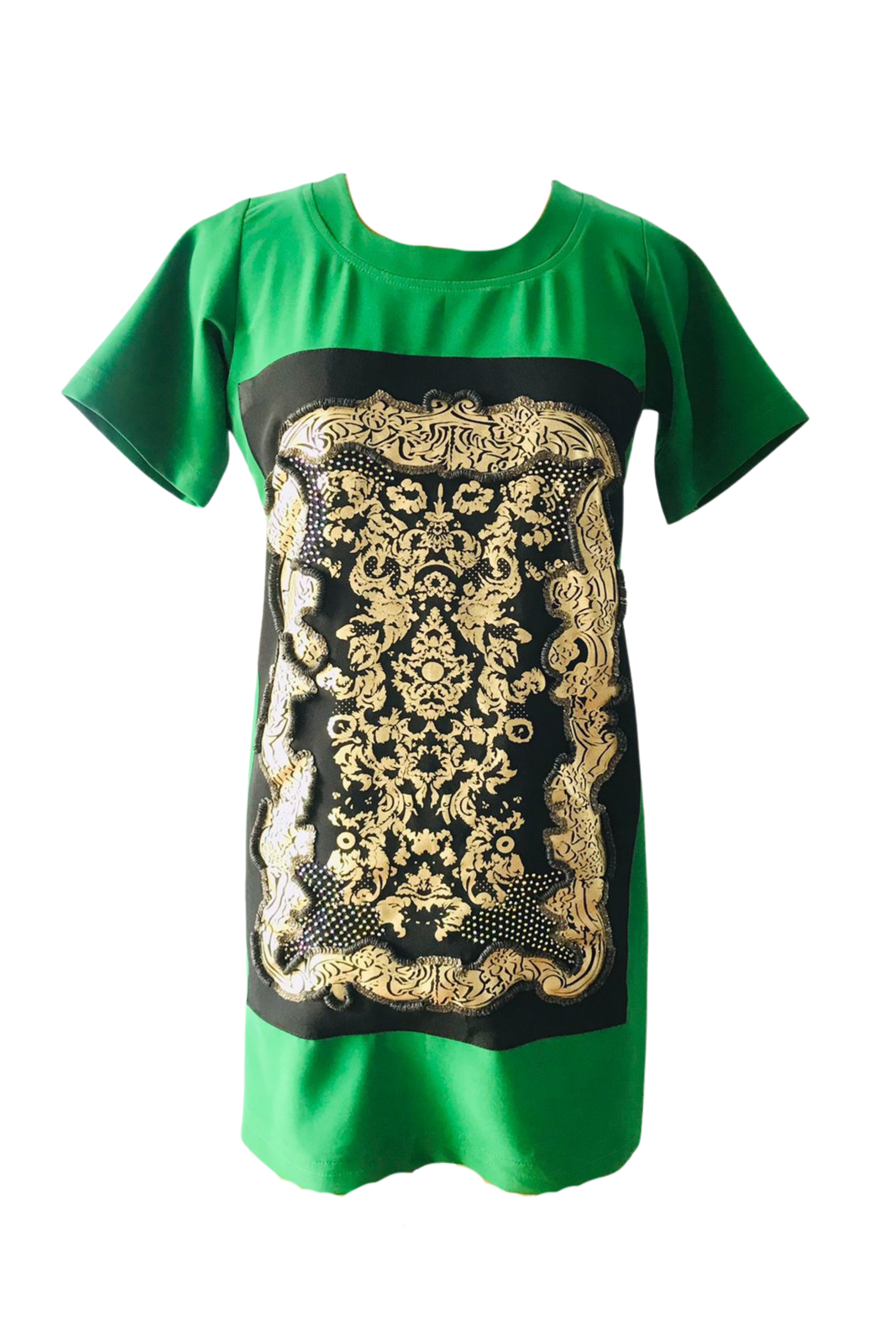 Emerald Green T-Shirt Dress Farah Sanjana Emerald Green T-Shirt Dress Farah Sanjana