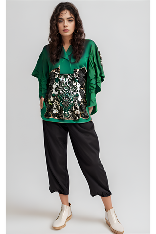Emerald Green Sunset Cape Set
