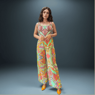 Aztec Empress Neon Co-ord Set - Farah Sanjana