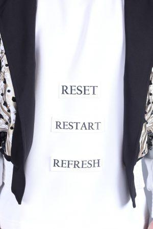 White Slogans T-Shirt - Farah Sanjana