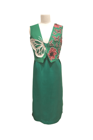 Green Butterfly Dress Set - Farah Sanjana