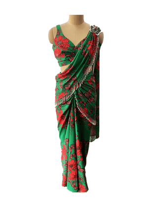 Green Titlie Saree - Farah Sanjana