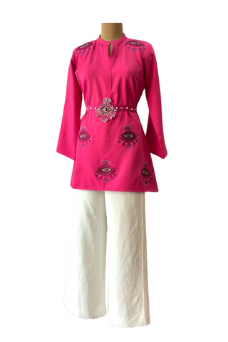 Hot Pink Evil Eye Tunic