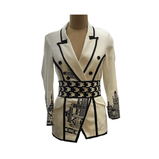 Legendary Yin/Yang Double Breasted Blazer - Farah Sanjana