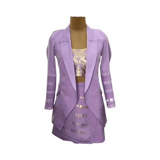 Lilac Reset Restart Blazer Set - Farah Sanjana