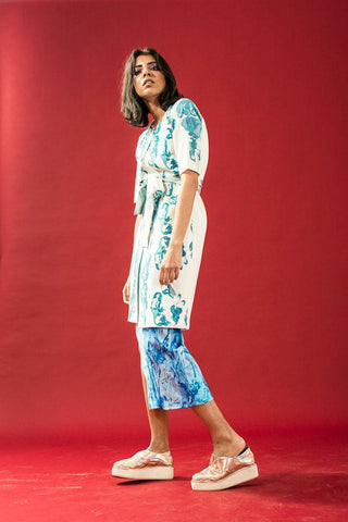 Mermaid Print Robe - Farah Sanjana