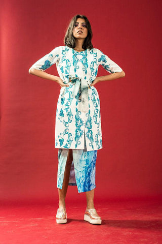 Mermaid Print Robe - Farah Sanjana