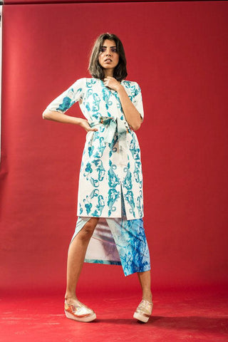 Mermaid Print Robe - Farah Sanjana