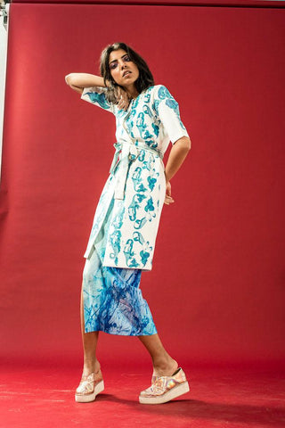 Mermaid Print Robe - Farah Sanjana