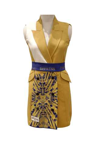 Mustard Yellow Sagrada Blazer Dress - Farah Sanjana