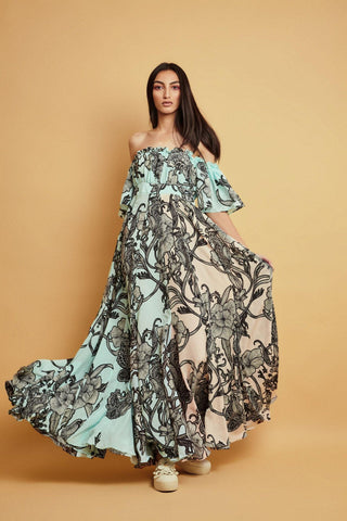 Off-Shoulder Seahorse Maxi - Farah Sanjana