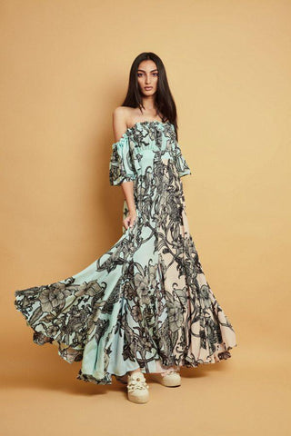 Off-Shoulder Seahorse Maxi - Farah Sanjana