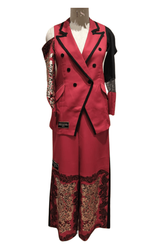 Red Vermilion Blazer Set - Farah Sanjana