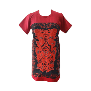 Rustic Red T-Shirt Dress - Farah Sanjana