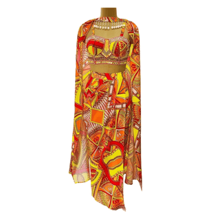 Yellow Aztec Boho Dhoti Set - Farah Sanjana