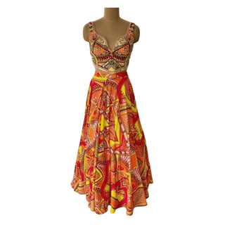 Yellow Aztec Boho Lehenga Set - Farah Sanjana