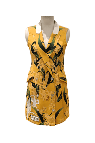 Yellow Lilly Blazer Dress - Farah Sanjana